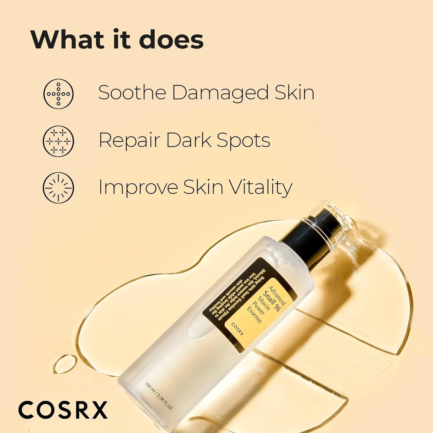 COSRX Advance Snail 96 Mucin Power Essence: Ultimate Hydration & Repair 100ml