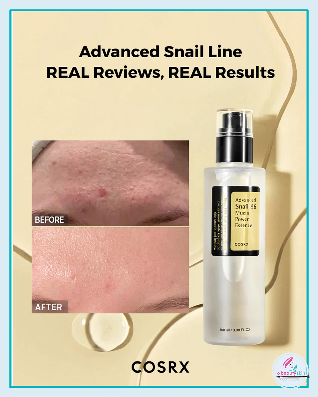 COSRX Advance Snail 96 Mucin Power Essence: Ultimate Hydration & Repair 100ml