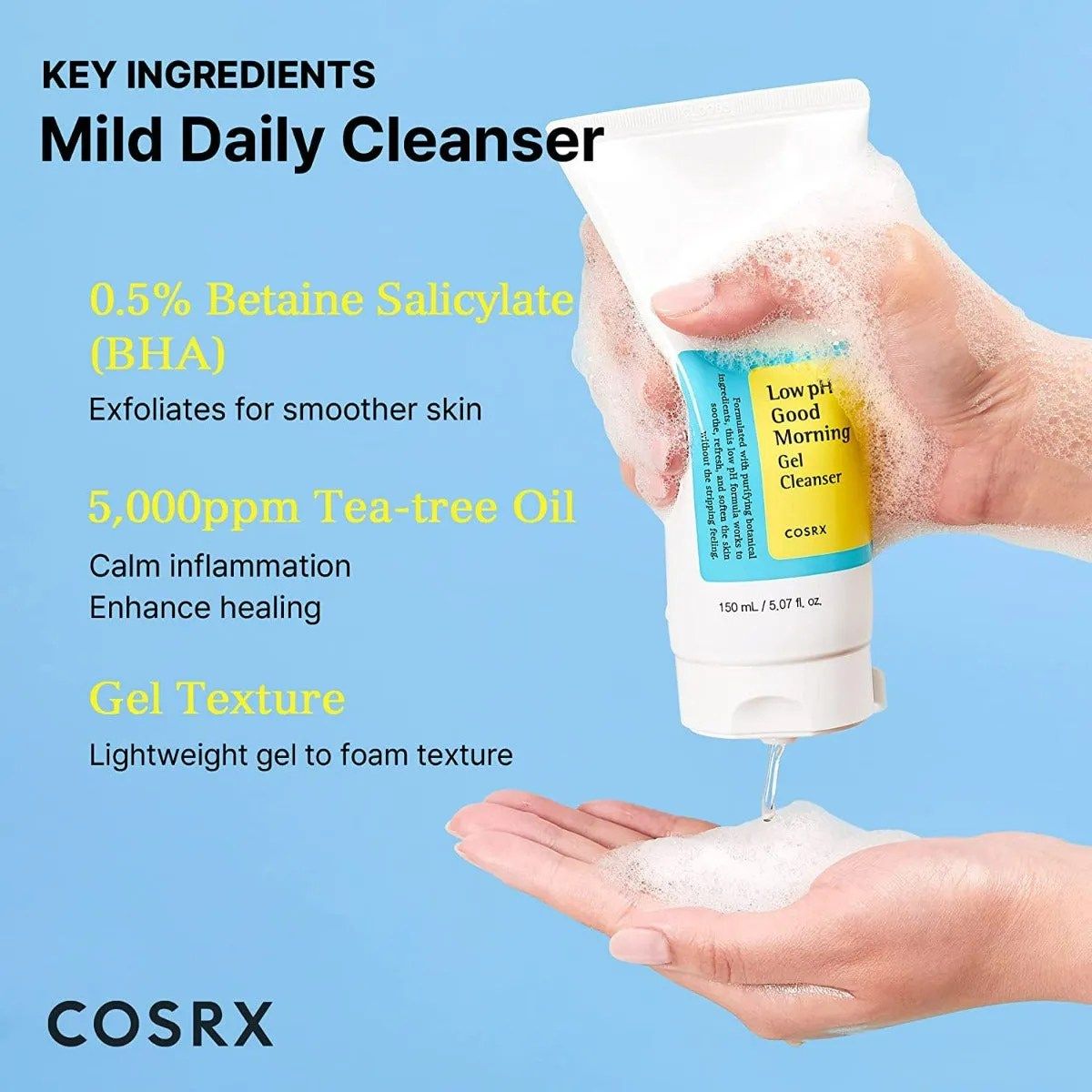 COSRX Low pH Morning Gel Cleanser – 150ml